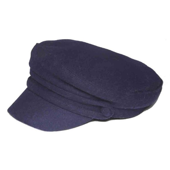NEW Zara Greek Fisherman's Hat Cap Navy Blue Wool Blend Men's Size Small - Picture 1 of 3
